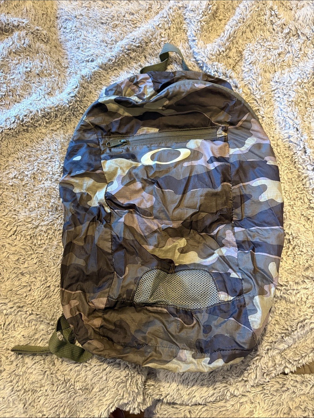 Oakley Packable Backpack Mens OS Camo Excellent Lightweight Ripstop Travel Bag